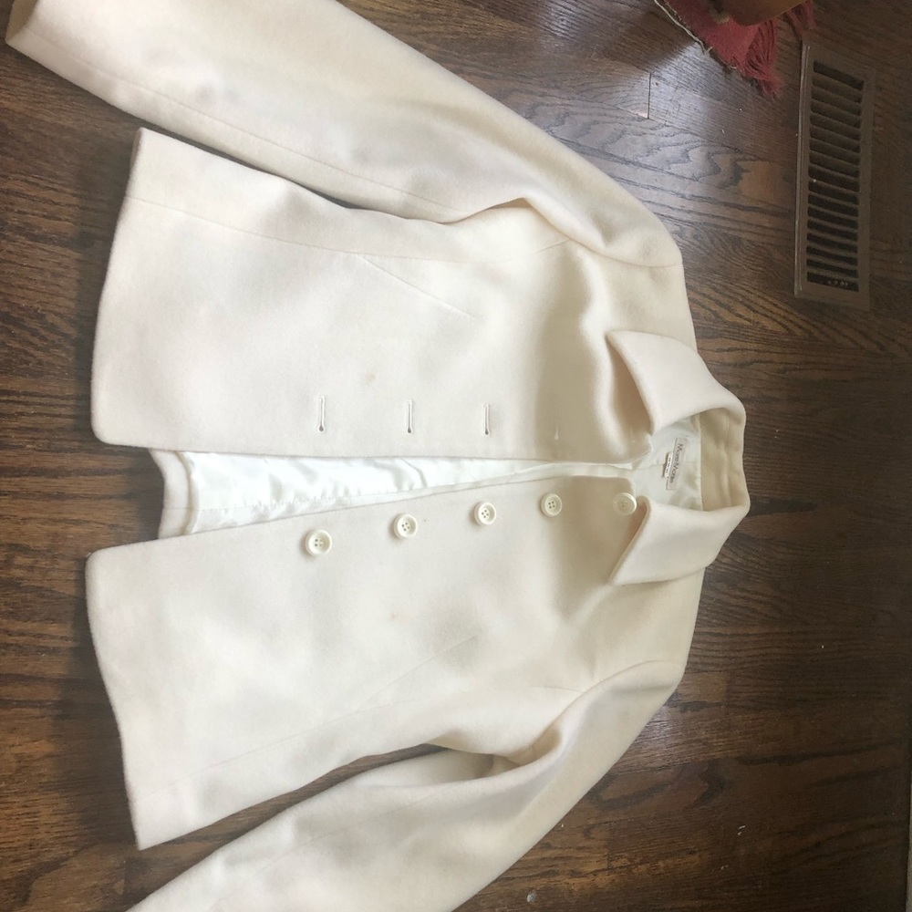Vintage 80s white wool jacket from South Korea